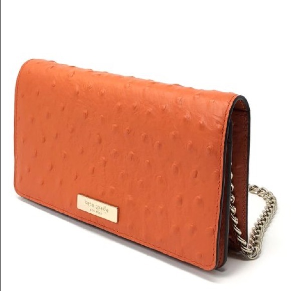 kate spade Handbags - Kate Spade ♠️ NWT Orange Ostrich Crossbody Bag